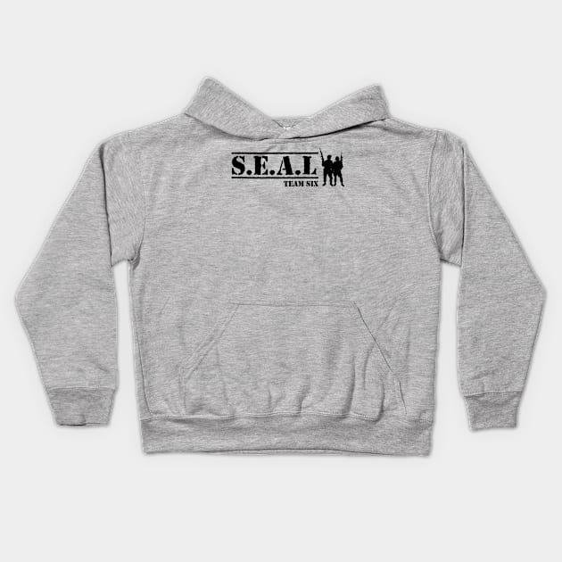 SEAL Team Six Military T-Shirt Kids Hoodie by SheepDog